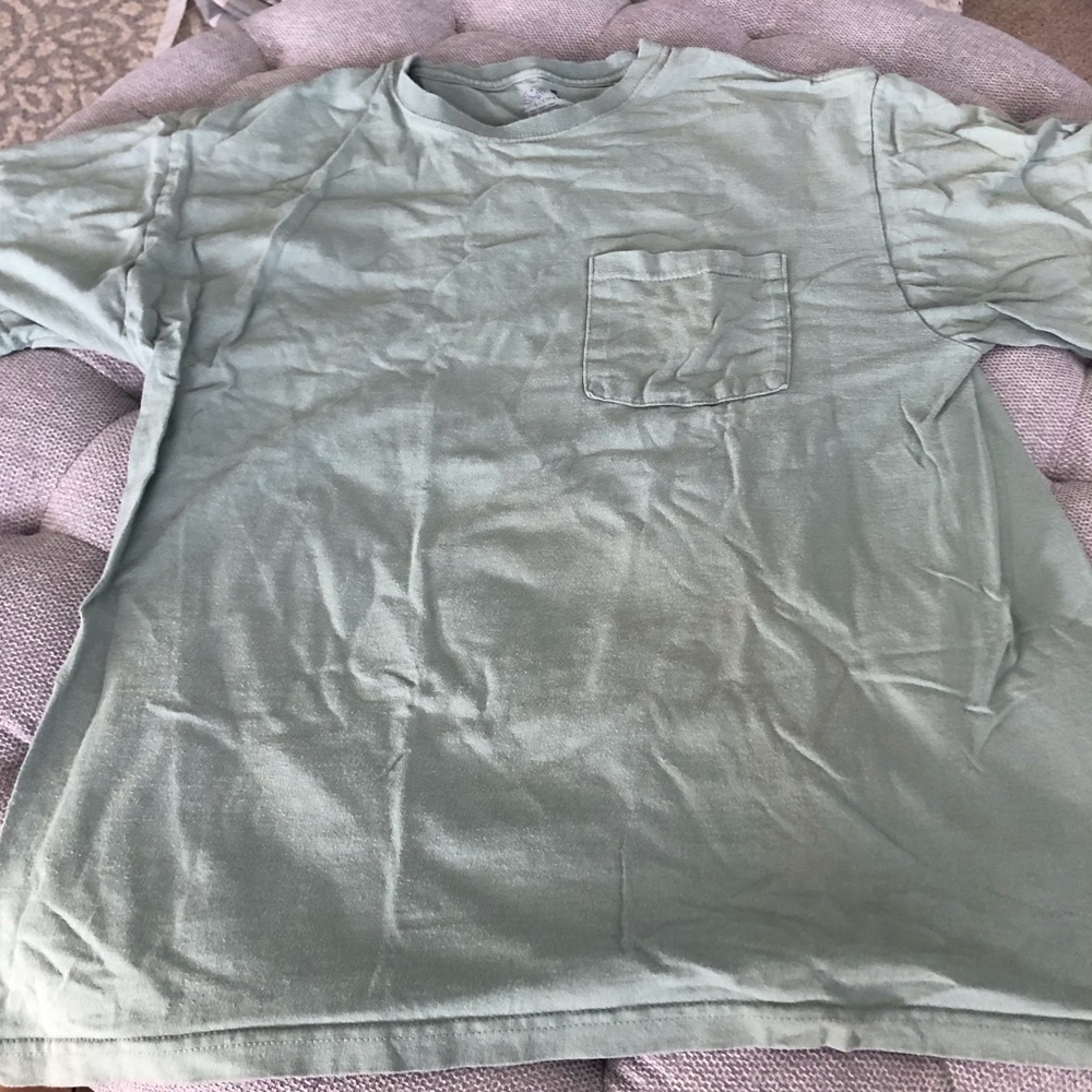 Fruit of the Loom green short sleeve tee in size L